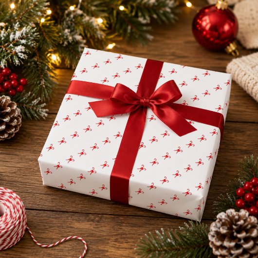 Zuckerstangen-Muster Weihnachtsgeschenkpapier Geschenkpapier