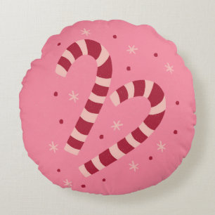 Zuckerstangen Rundes Kissen