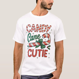 Zuckerstangen-Schatz Santa-Schneeflocken Weihnacht T-Shirt