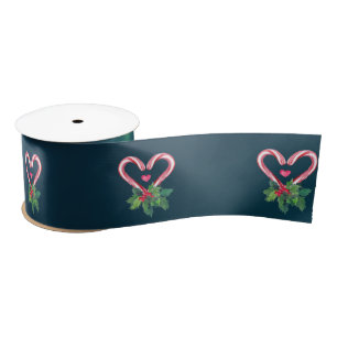 Zuckerstangen,Stechpalmenbeere ,Grünes Weihnachten Satinband