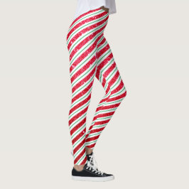 Zuckerstangen-Streifenmuster Weihnachten Ferien Leggings