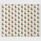 Zuckerstangen-Tanne mit Schleife Geschenkpapier (Flach)