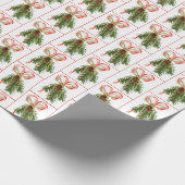 Zuckerstangen-Tanne mit Schleife Geschenkpapier (Ecke)
