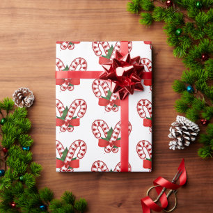 Zuckerstangen Weihnachten Geschenkpapier
