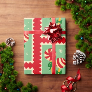 Zuckerstangen-Weihnachten Geschenkpapier