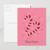 Zuckerstangen Weihnachten  Postkarte (Vorne/Hinten)