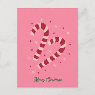 Zuckerstangen Weihnachten Postkarte
