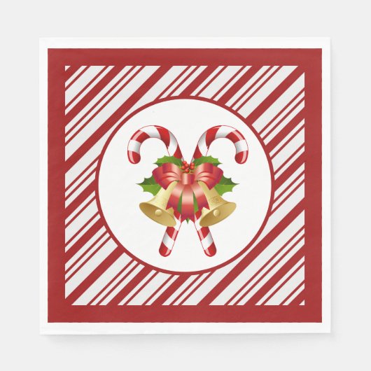 Zuckerstangen-Weihnachten Serviette (Vorderseite)