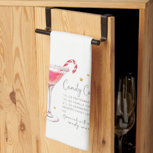 Zuckerstangen-Weihnachts-Cocktail-Rezept-Küchentuc Geschirrtuch