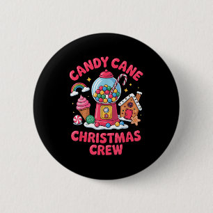 Zuckerstangen-Weihnachts-Crew Gumball Lebkuchen Pf Button
