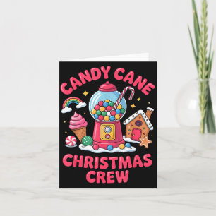 Zuckerstangen-Weihnachts-Crew Gumball Lebkuchen Pf Karte