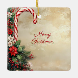 Zuckerstangen-Weihnachtsbaumanhänger Keramikornament
