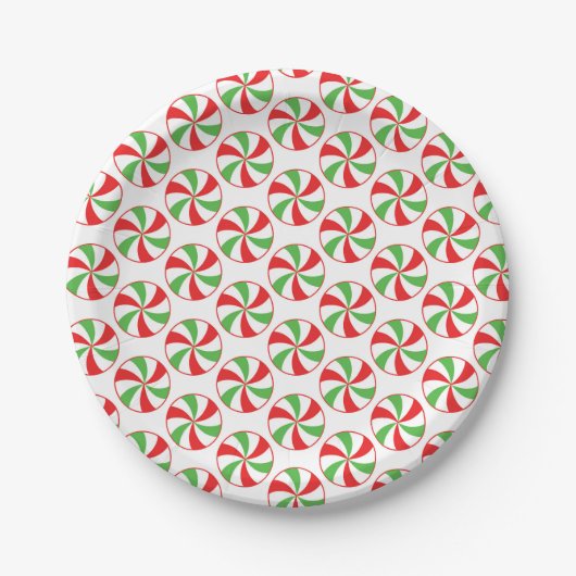 Zuckerstangen-Weihnachtsfeier-Papierplatten Pappteller (Vorderseite)