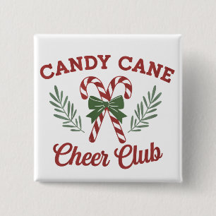 Zuckerstangen-Weihnachtsfreud-Club-Kokette-Überein Button