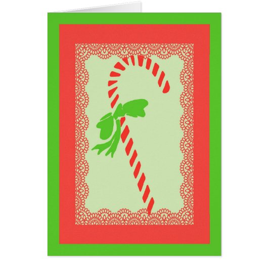 Zuckerstangen-Weihnachtskarte (Vorne)
