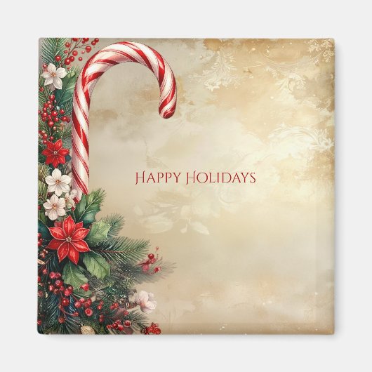 Zuckerstangen-Weihnachtsmagnet Magnet (Vorne)