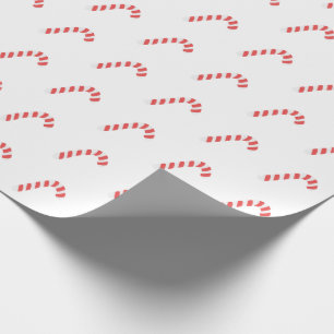 Zuckerstangen-Weiß-Süße-Einfache-Weihnachtsfeierta Geschenkpapier