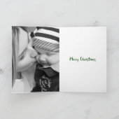 Zuckerstangewünsche und Mistelzweigküsse Feiertagskarte (Innenseite)