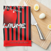 Zuckersüße rote Kirschen mit lustigen Spruch Geschirrtuch (Viertel Falte)