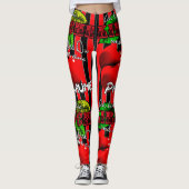 Zuckersüße rote Kirschen mit witzigen Spruch Leggings (Vorderseite)