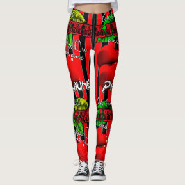 Zuckersüße rote Kirschen mit witzigen Spruch Leggings