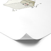 Zuckerthema, Zuckerwürfel Poster (Ecke)