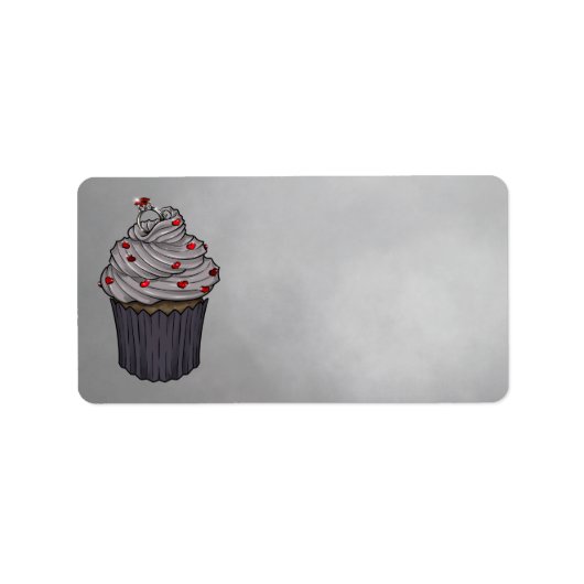 Zuckervorschlag Cupcake Adressaufkleber (Vorne)