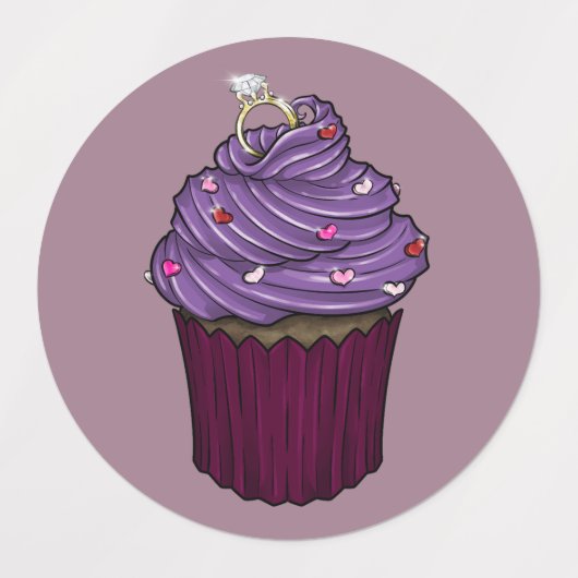 Zuckervorschlag Cupcake Etiketten (Design 1)
