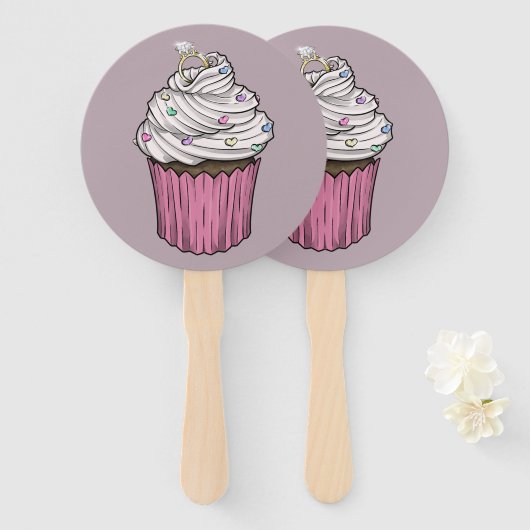 Zuckervorschlag Cupcake Fächer (Vorne und Hinten)