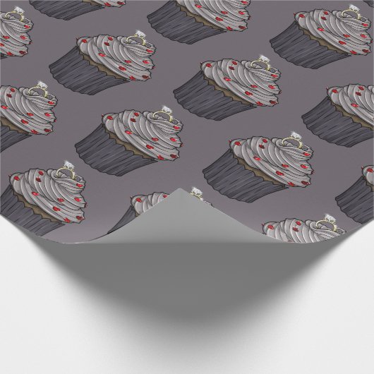 Zuckervorschlag Cupcake Geschenkpapier (Ecke)