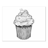 Zuckervorschlag Cupcake Gummistempel (Prägung)
