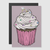 Zuckervorschlag Cupcake Magneteinladung (Vorne/Hinten)