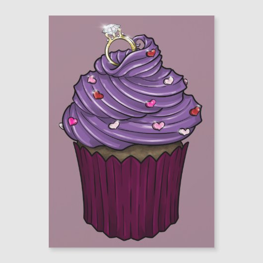 Zuckervorschlag Cupcake Magneteinladung (Vorderseite)