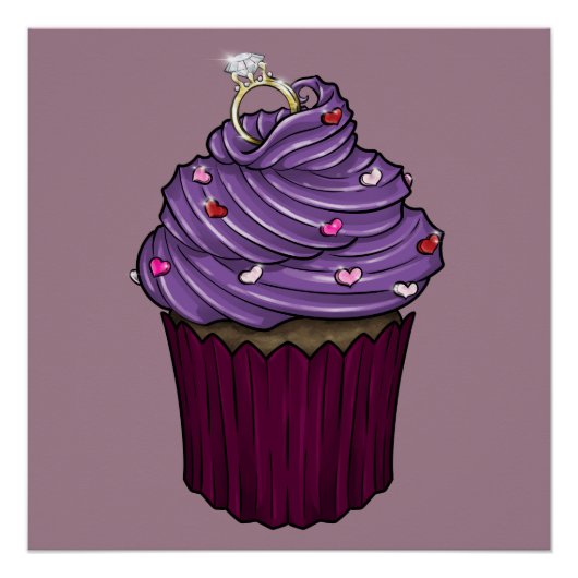 Zuckervorschlag Cupcake Poster (Vorderseite)