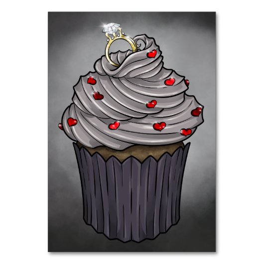 Zuckervorschlag Cupcake Tischnummer (Vorderseite)