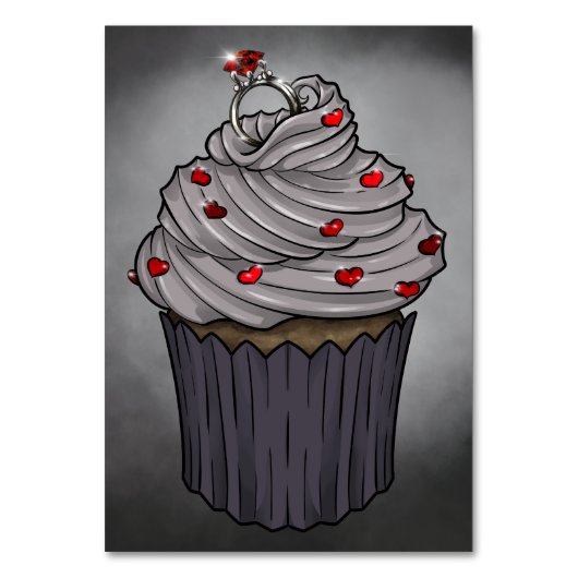 Zuckervorschlag Cupcake Tischnummer (Vorderseite)