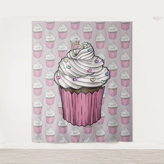 Zuckervorschlag Cupcake Wandteppich (Vorderseite)