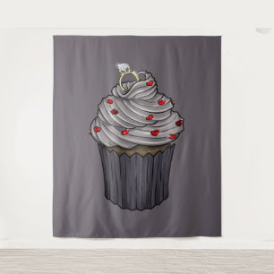 Zuckervorschlag Cupcake Wandteppich