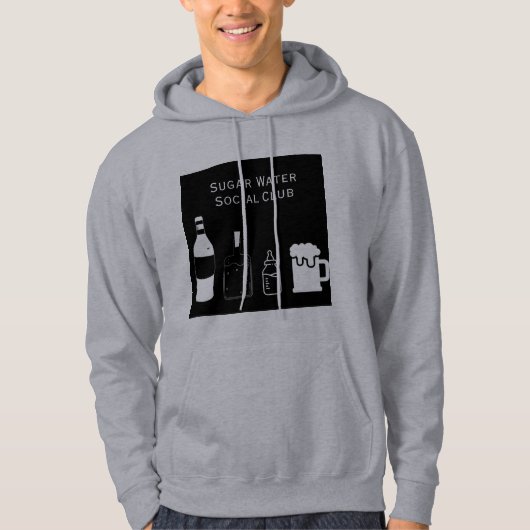 ZUCKERWASSER SOZIALCLUB FUNNY ALCOHOLIC/PARTY HOODIE (Vorderseite)