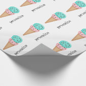 Zuckerwatte-Eistüte-Packpapier Geschenkpapier (Ecke)