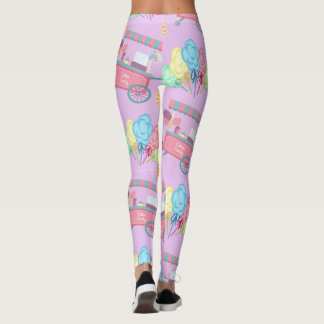 Zuckerwatte ganz über Druck Leggings