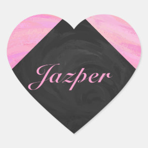 Zuckerwatte Herz-Aufkleber