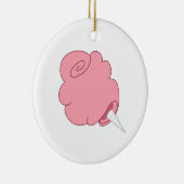 Zuckerwatte Keramik Ornament (Rechts)