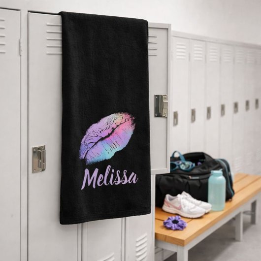 Zuckerwatte-Neonflieder küsst Girly Chic Badhandtuch Set