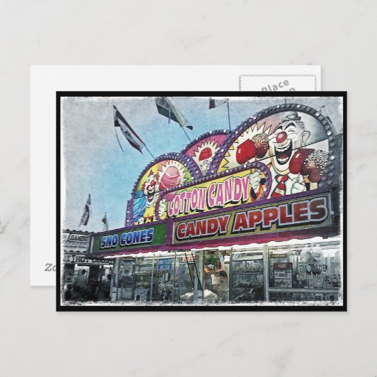 "Zuckerwatte-" Postkarte (Vorne/Hinten)