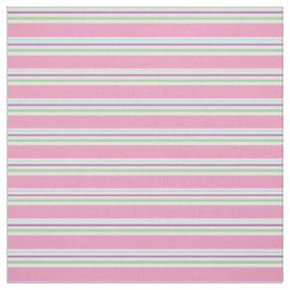 Zuckerwatte-Rosa, Grün, Aqua, lila Streifen Stoff