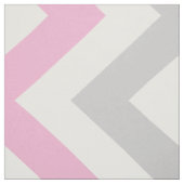 Zuckerwatte-Rosa und graues Zickzack mit Monogramm Stoff (Muster)