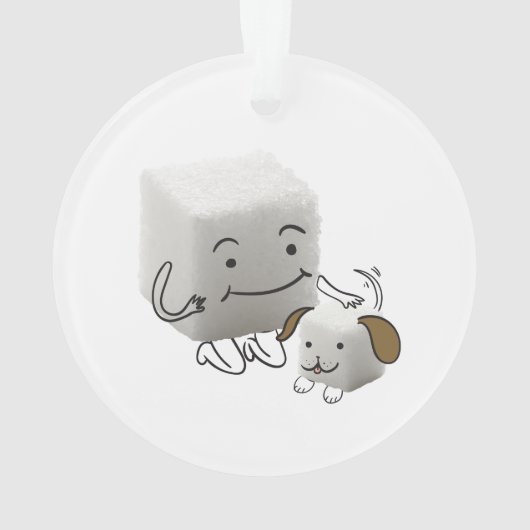 Zuckerwürfel-Weihnachtsverzierung Ornament (Rückseite)