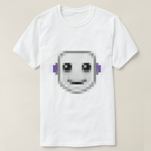 Zuckungs-Roboter-Lächeln Emote T-Shirt (Design vorne)