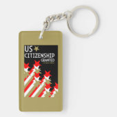 Zuerkennung der US-Staatsbürgerschaft Schlüsselanhänger (Rückseite)